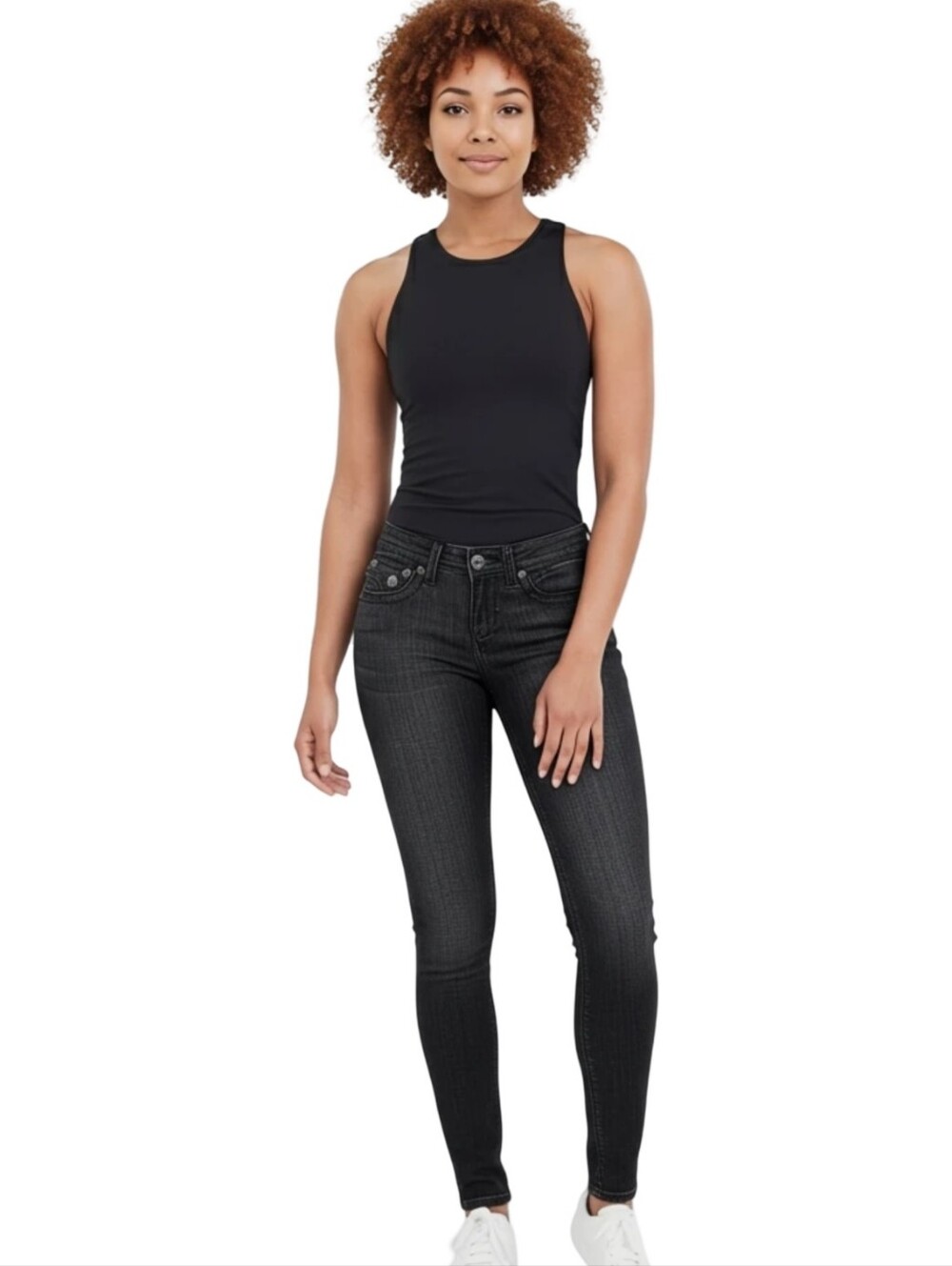 Laguna Beach Vault Black Straight Leg Jeans Fleur‎ De Lis Embellished Y2K NWT